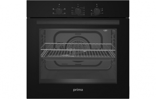 Prima Oven, Ceramic Hob & Chimney Hood Pack - Black